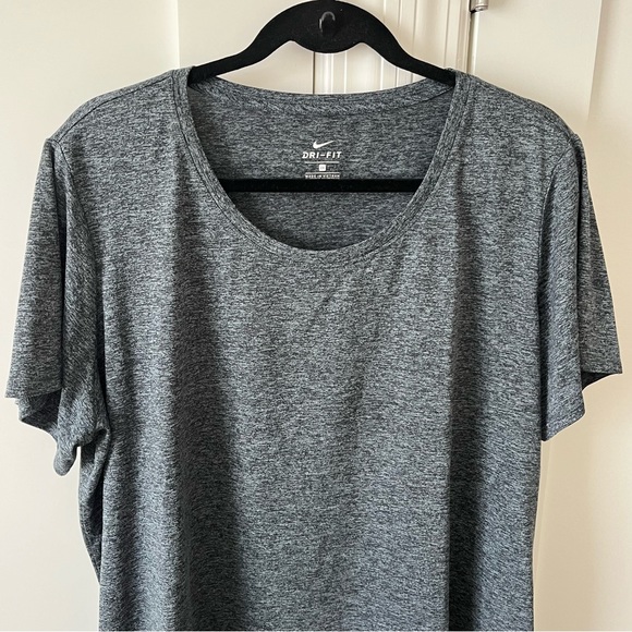 Nike Dri-Fit Athletic Short Sleeve Top Gray Sz 2X - Picture 5 of 15
